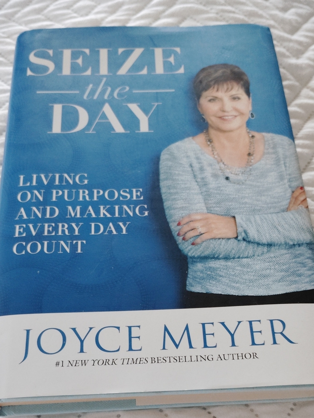 Blue Inspirational Hardcover Book - Seize the Day